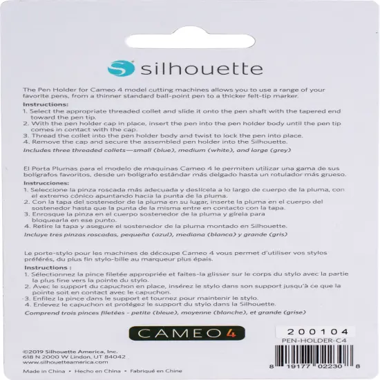 Silhouette Pen Holder W/Adapters-For Use With Cameo 4 {3}