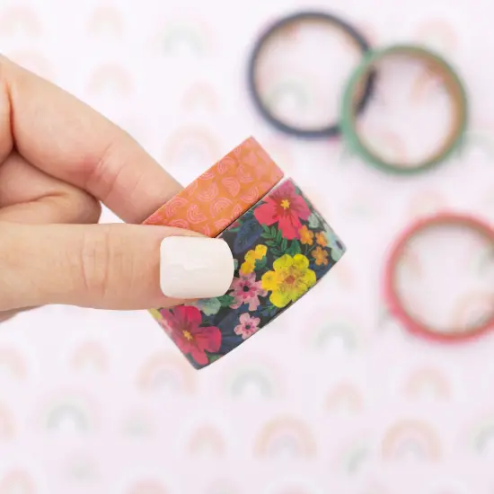 Jen Hadfield Stardust Washi Tape 8/Pkg-W/Silver Foil {5}