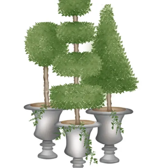 Medium Topiary Set of Three Shapes Wall Stencil | 2650 by Designer Stencils | Reusable Art Craft Stencils for Painting | {2}