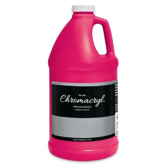 Chromacryl Students' Acrylics - Neon Pink, 64 oz bottle {1}
