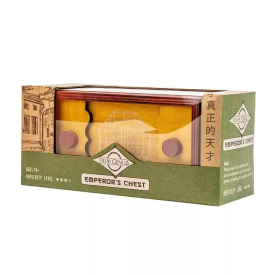 Emperor's Chest Gift Box Puzzle Brain Teaser Box that Holds Gift Cards, Money, Artfully Crafted Wooden Puzzle {3}