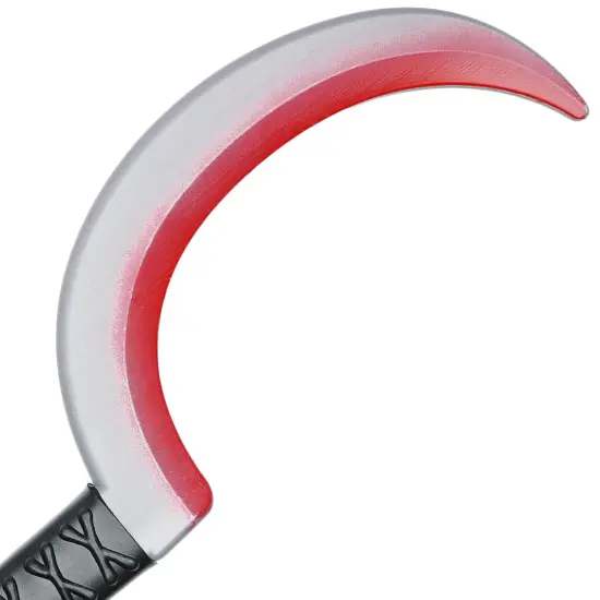 Bloody Sickle Weapon Prop - Fake Zombie Costume Accessories Weapons Knife Props with Jolly Roger Handle {3}
