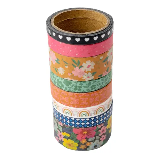 Jen Hadfield Stardust Washi Tape 8/Pkg-W/Silver Foil {6}