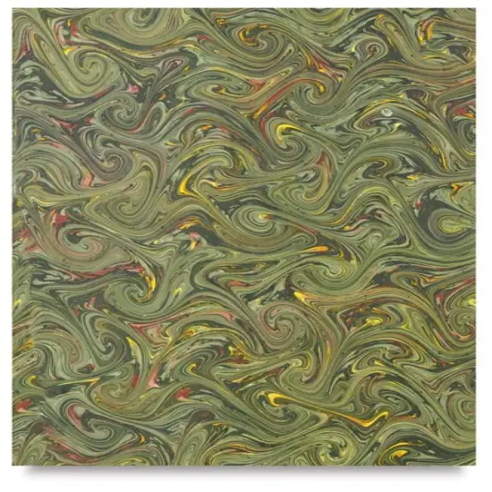 Books by Hand Marbled Paper - 12" x 19", Green {1}