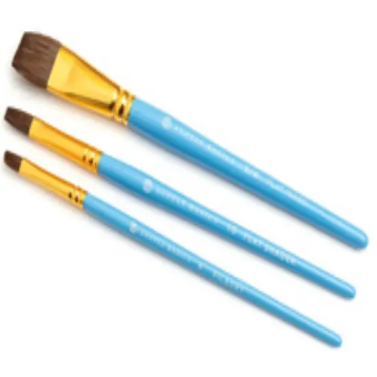 PAINT BRUSHES -AC- ART SUPPLY BASICS - WATERCOLOR-NATURAL BRISTLES 10 Pcs 354839 {2}