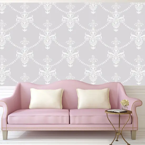 Antique Wallpaper Wall Stencil | 3574 by Designer Stencils | Pattern Stencils | Reusable Stencils for Painting | Safe & Reusable Template for Wall Decor | Try This Stencil Instead of a Wallpaper | Easy to Use & Clean Art Stencil Pattern {2}