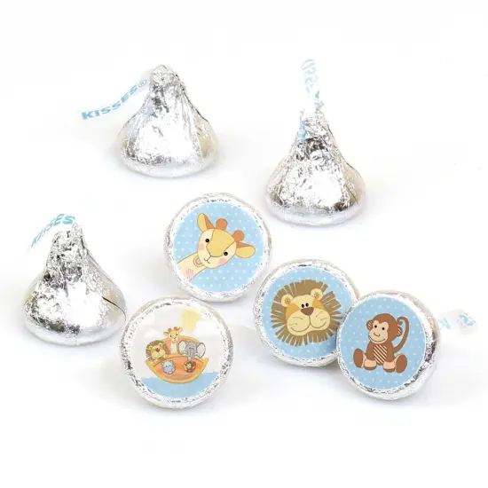 Big Dot of Happiness Noah's Ark - Baby Shower Round Candy Sticker Favors - Labels Fits Chocolate Candy (1 sheet of 108) {1}