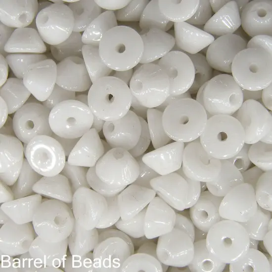 Konos Par Puca&reg;, Czech glass bead, Opaque White Ceramic Look, 10 grams {1}