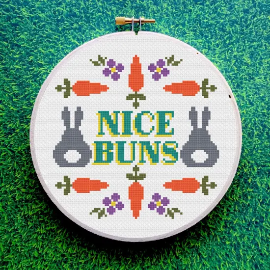 Nice Buns Counted Cross Stitch DIY KIT {2}