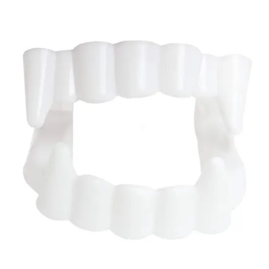 White Sharp Vampire Fangs - Dracula Monster Teeth for Party Favors and Supplies - 12 Pack {2}