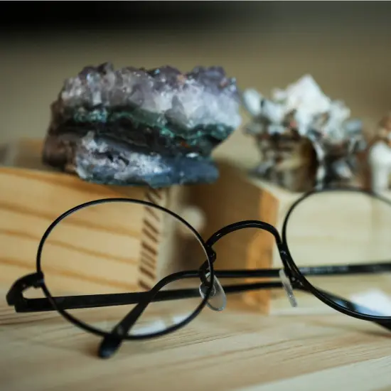 Skeleteen Wizard Costume Accessories Set - Nerd Circle Glasses, Red and Gold Tie and a Magic Wand Accessory Set for Kids and Adults {4}