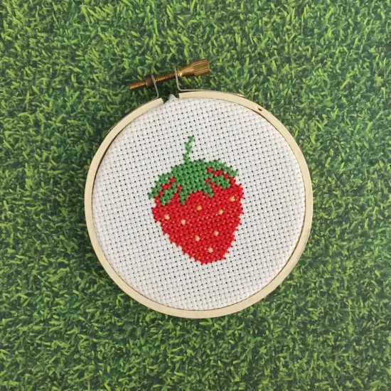 Strawberry Counted Cross Stitch DIY Kit {2}