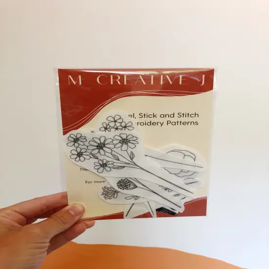 MCreativeJ Wildflower Stems - Peel Stick and Stitch Hand Embroidery Patterns {4}