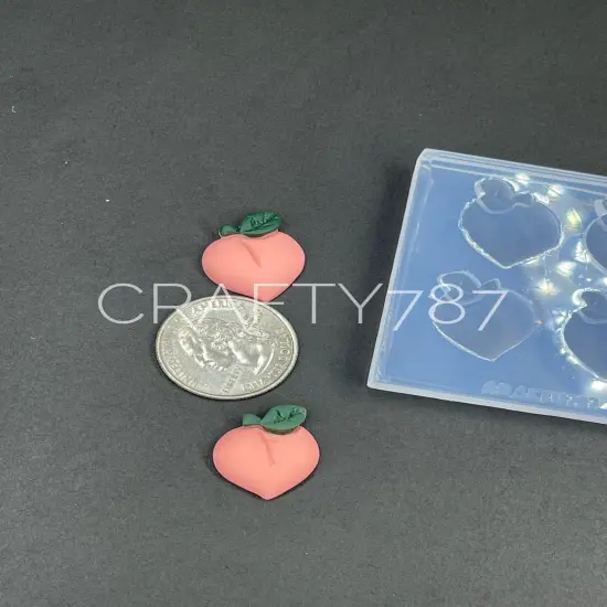 Peach Stud Earring Silicone Mold (D4) {5}