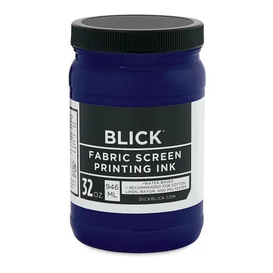 Blick Water-Base Acrylic Textile Screen Printing Ink - Blue Denim, Quart {1}