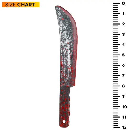 Bloody Butcher Knife Prop - Blood Stained Fake Costume Knives Props for Zombie Costumes {5}