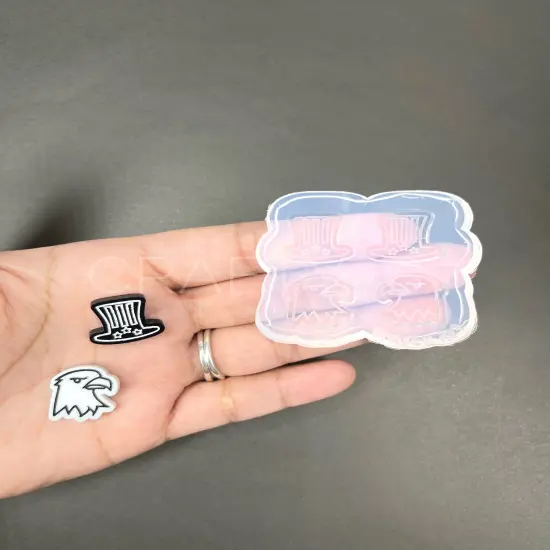 Eagle USA Stud Earring Silicone Mold (B13) {2}