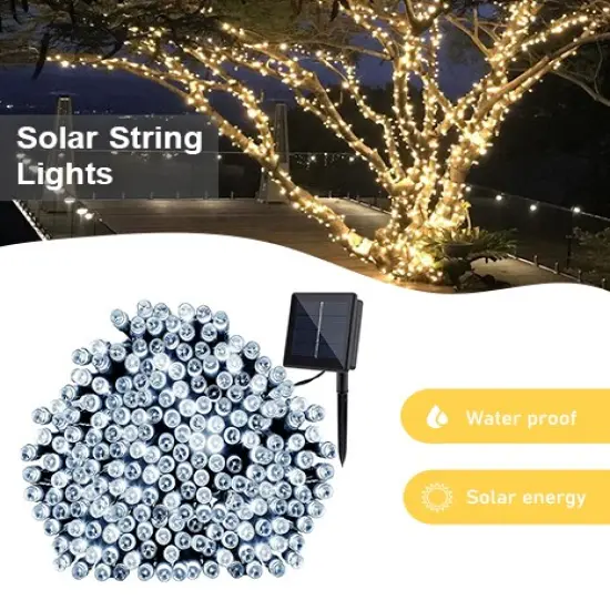 Perfect Holiday 200 LED String Solar Light Warm white {4}