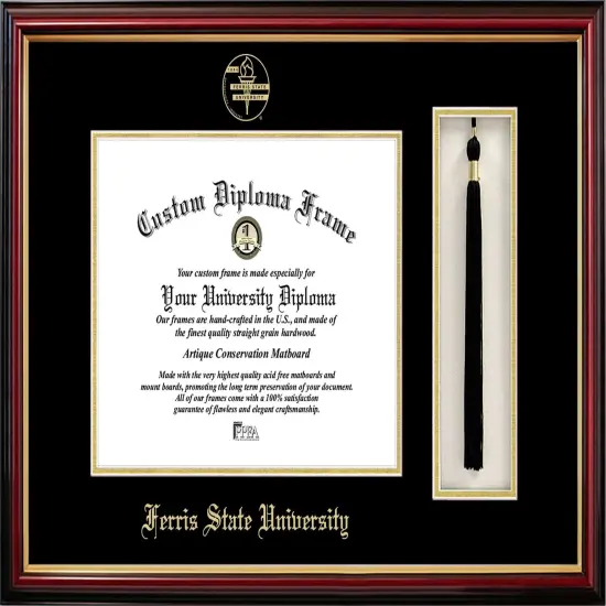 Ferris State University 11w x 8.5h Tassel Box and Diploma Frame {1}
