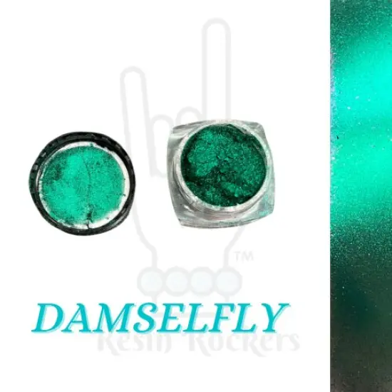 Resin Rockers Premium Chrome Pigment Powder Damselfly Green {1}