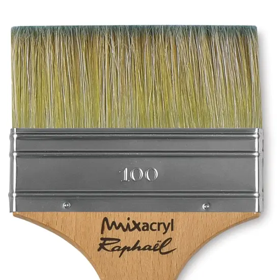 Raphael Mixacryl Natural Bristle/Synthetic Mix Brush - Mixed Media Flat, Size 100 {1}