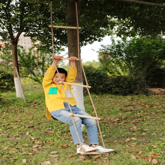 5 Step Climbing Wooden Rope Ladder {4}