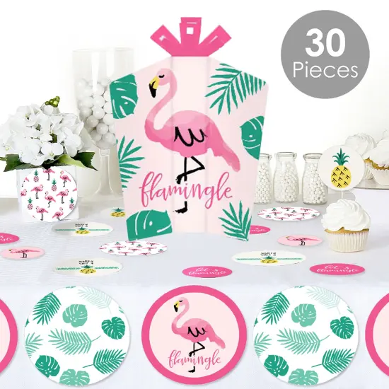 Big Dot of Happiness Pink Flamingo - Party Like a Pineapple - Tropical Summer Party Decor and Confetti - Terrific Table Centerpiece Kit - Set of 30 {3}