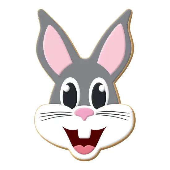 Cookiecutter.com Bunny Rabbit Face Cookie Cutter 3.75 in, Tin Plate Steel, Handmade in USA {3}