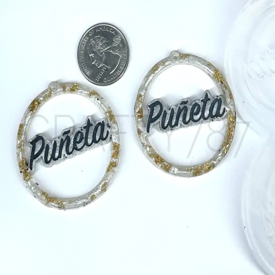 Pu&ntilde;eta Dangle Hoops Silicone Mold (C8) {2}