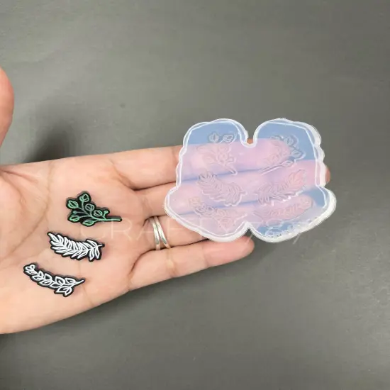Leaves Earring Crawlers Silicone Mold (B13) {3}