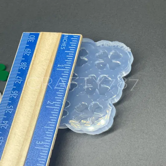 Four Leaf Clover Stud Earring Silicone Mold (A2) {3}