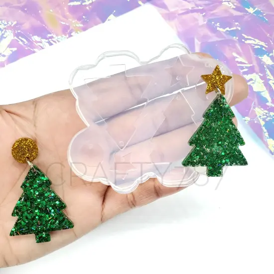 Christmas Tree Dangle Earring Mold(C6) {1}