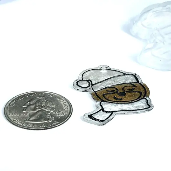 Christmas Sloth Dangle Earring Mold(C6) {4}