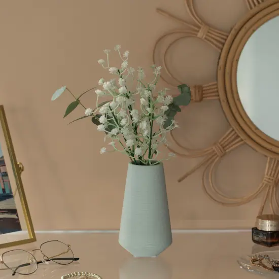 Decorative Ceramic Round Cone Shape Centerpiece Table Vase {3}