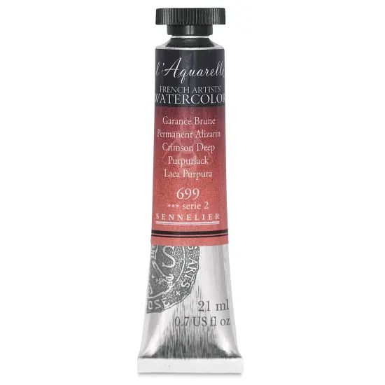 Sennelier French Artists' Watercolor - Permanent Alizarin Crimson Deep, 21 ml, Tube {2}