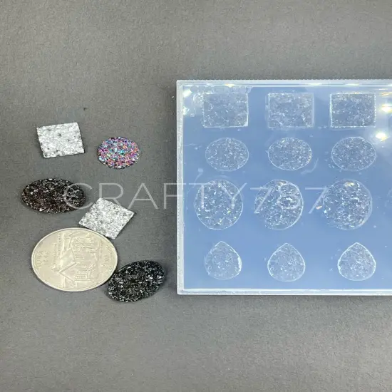 Druzy Variety Earrings Silicone Mold (B2) {4}