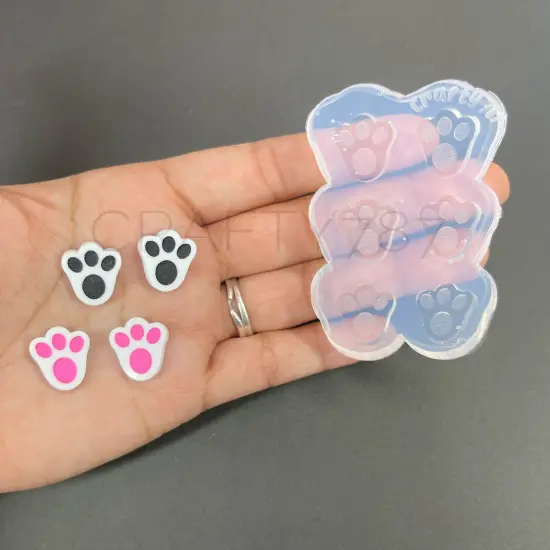 Bunny Paws Studs/Bits Silicone Mold (A3) {3}