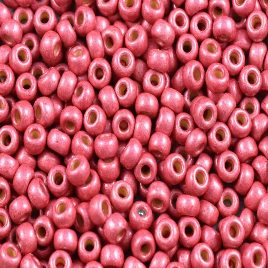 15G Opaque Matte Lt Cranberry DuraCoatMiyuki 6/0 Seed Beads - 6-4211F {1}