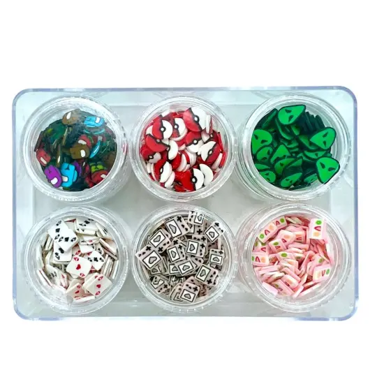Game On Combo Set of Polymer Clay Pieces for Epoxy and UV Resin Art {1}