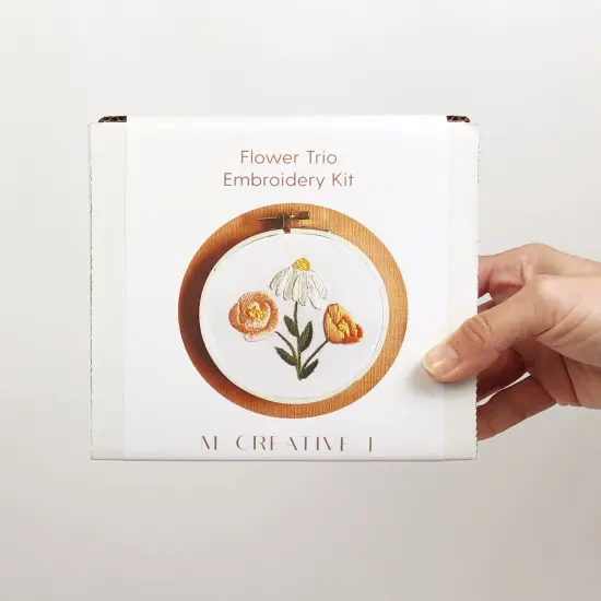 MCreativeJ Flower Trio- DIY Beginner Embroidery Craft Kit {1}