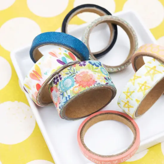 Vicki Boutin Print Shop Washi Tape 8/Pkg-W/Gold Foil Accents {4}