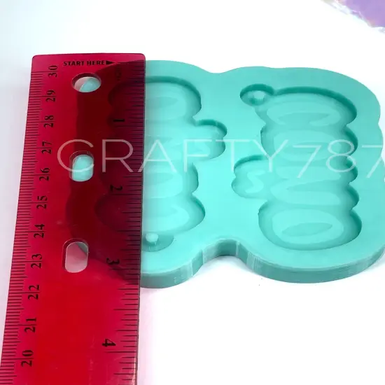 Co&ntilde;o Double Keychain Llavero Silicone Mold (D7) {2}