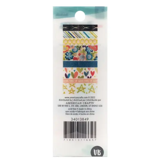 Vicki Boutin Print Shop Washi Tape 8/Pkg-W/Gold Foil Accents {2}