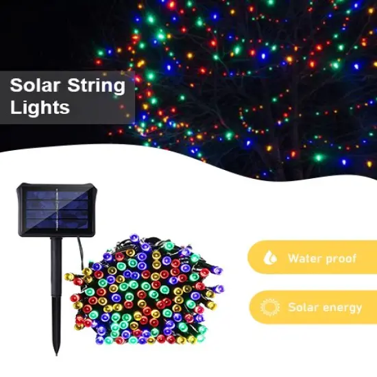 Perfect Holiday 200 LED String Solar Light Warm white {3}