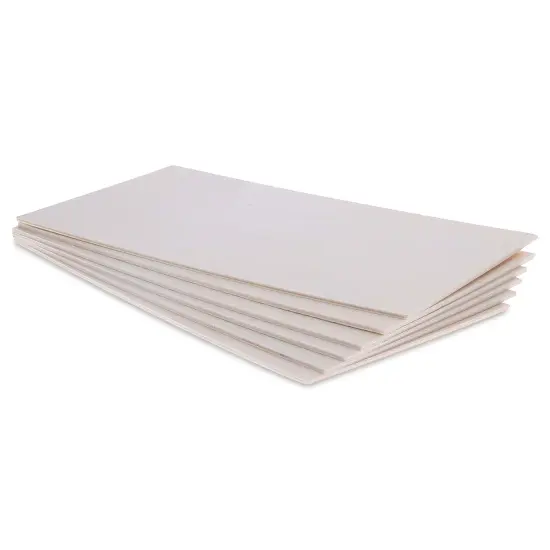 Midwest Products Aspen Birch Plywood - 1/10" x 6" x 12", Pkg of 6 {1}
