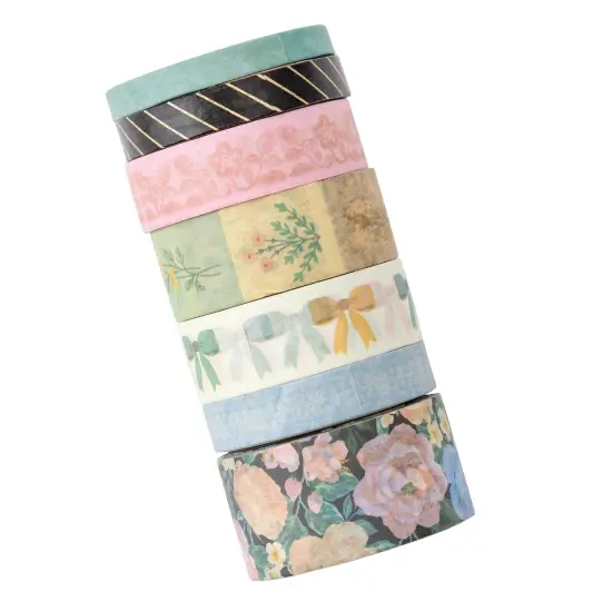 Maggie Holmes Parasol Washi Tape 7/Pkg-W/Gold Foil Accents {5}