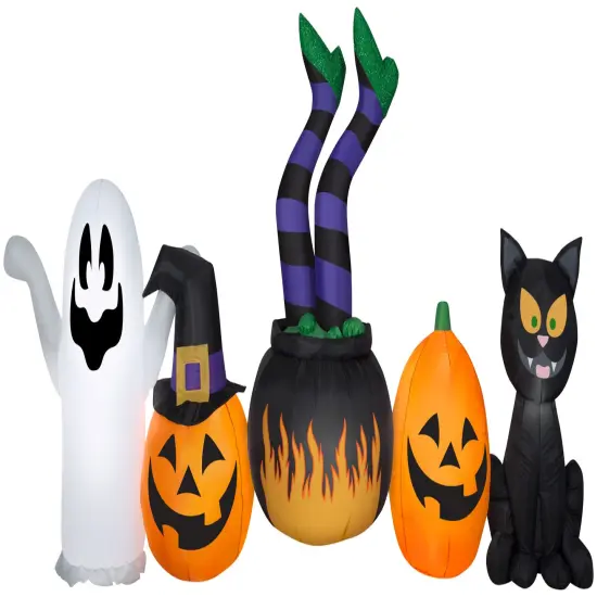 8.5' Gemmy Airblown Inflatable Halloween Brewing Witch Scene 226869 {1}