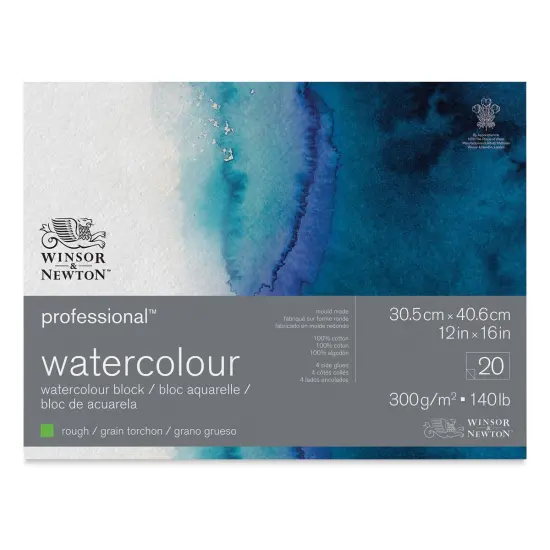 Winsor & Newton Professional Watercolor Block - 12" x 16", Rough Press {1}