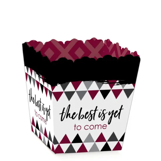 Big Dot of Happiness Maroon Grad - Best is Yet to Come - Party Mini Favor Boxes - BurgundyGraduation Party Treat Candy Boxes - Set of 12 {1}
