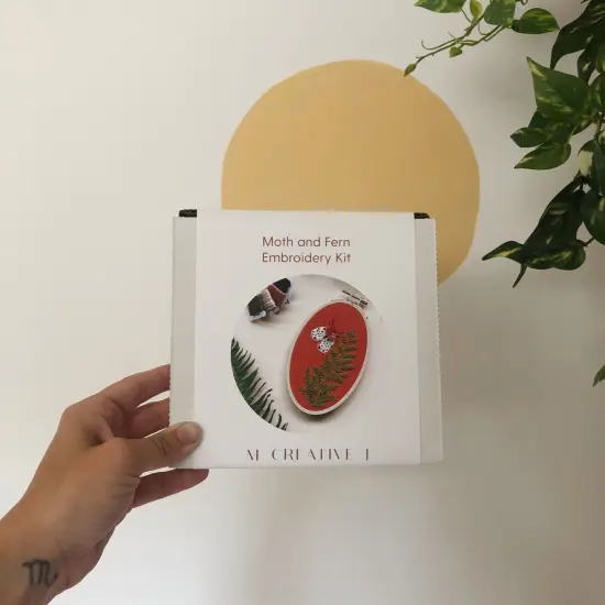 MCreativeJ Moth and Fern - Intermediate 3D Hand Embroidery DIY Craft Kit {2}